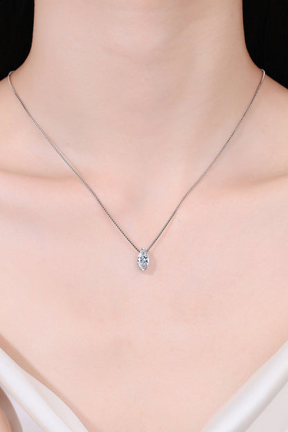 1 Carat Moissanite 925 Sterling Silver Necklace