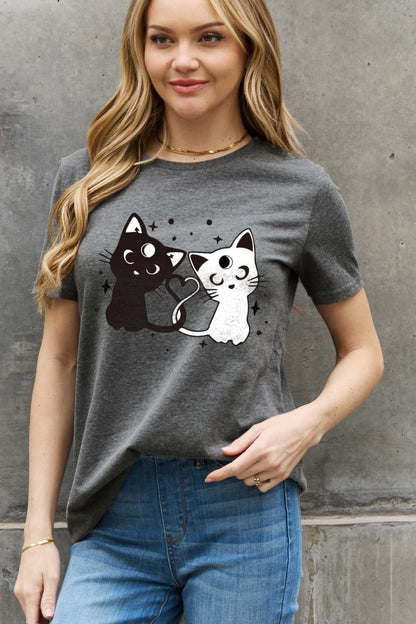 Simply Love Full Size Cats Graphic Cotton Tee