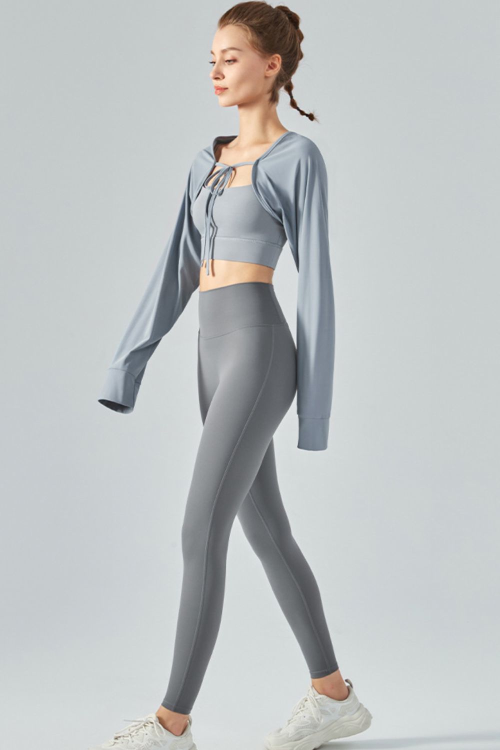 Tie Front Long Sleeve Sports Bolero