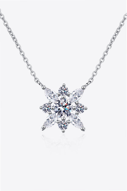 Moissanite Rhodium-Plated Necklace