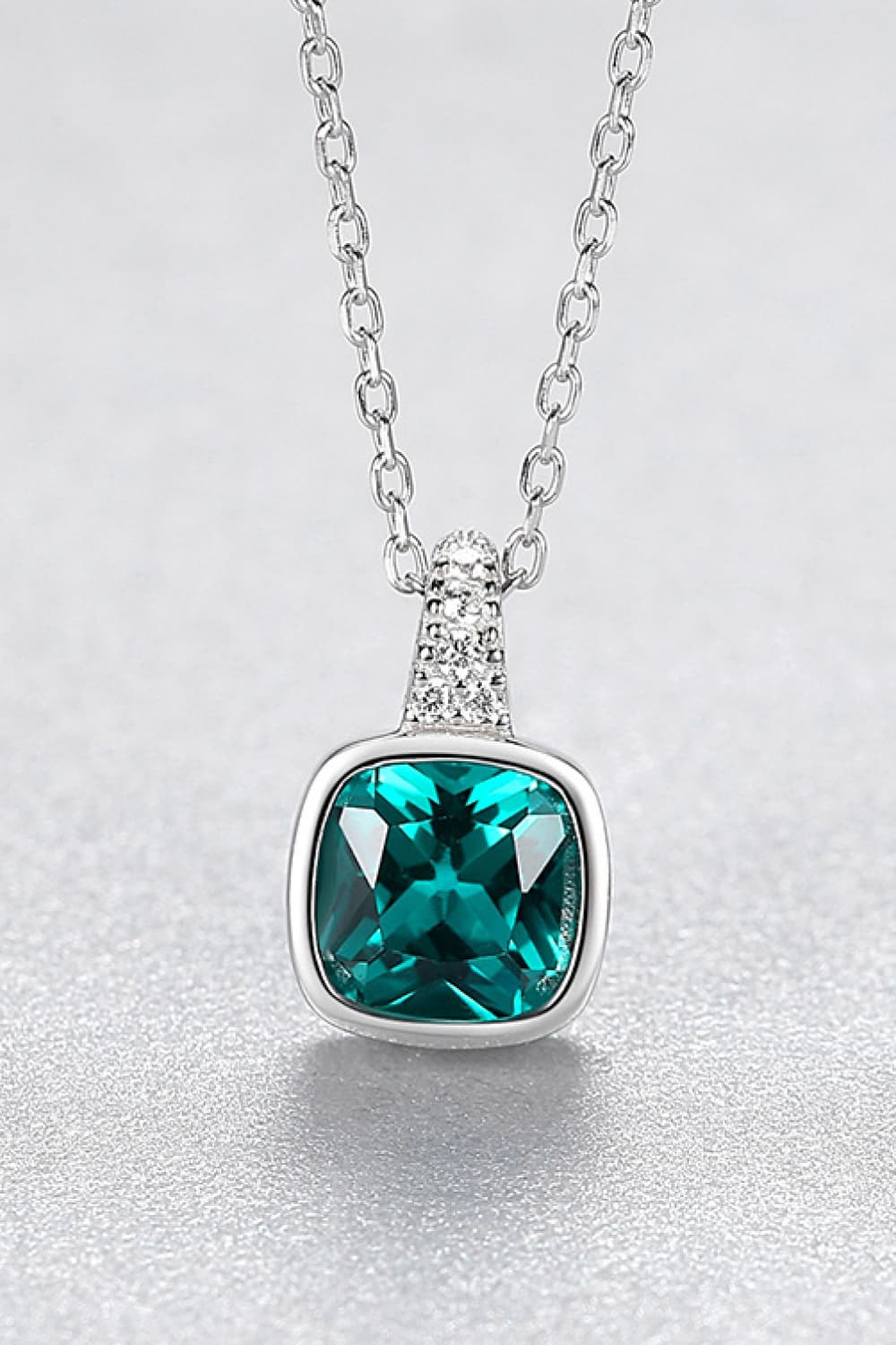 Zircon Pendant 925 Sterling Silver Necklace