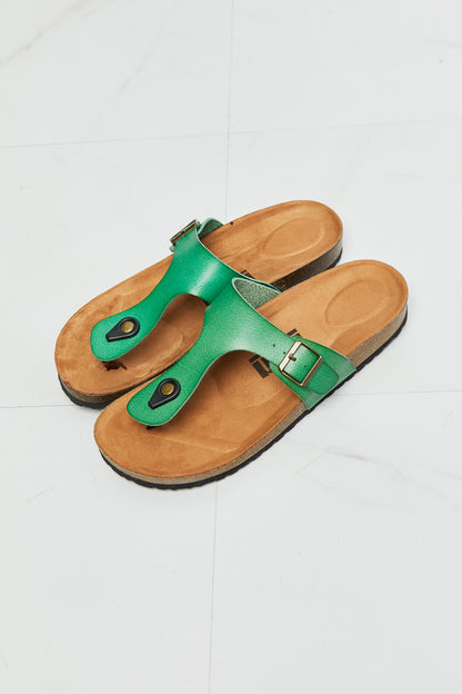 MMShoes Drift Away T-Strap Flip-Flop in Green