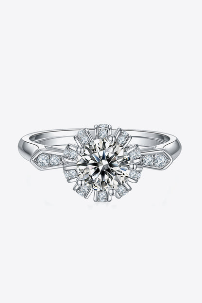 1 Carat Moissanite 925 Sterling Silver Ring