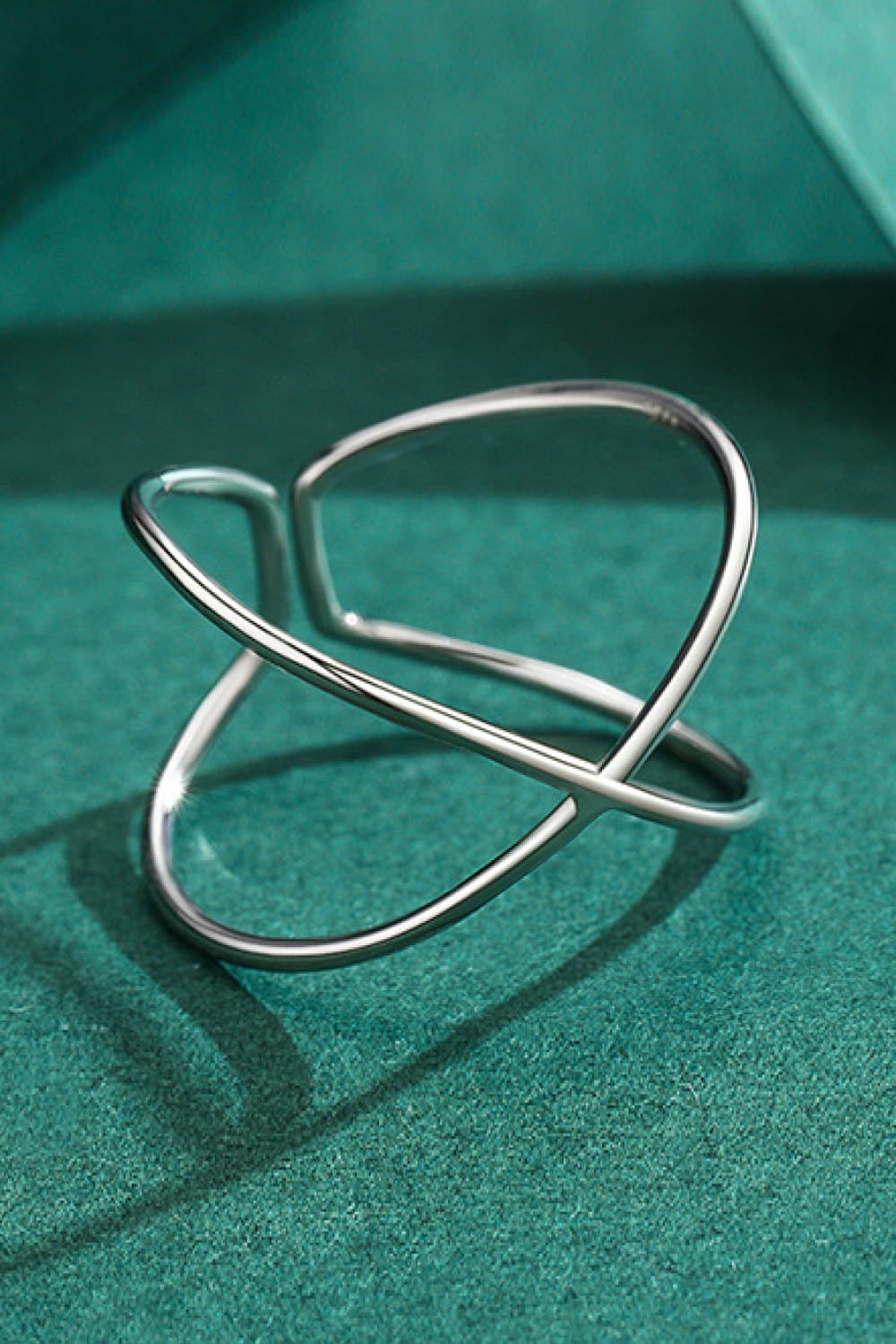 925 Sterling Silver Crisscross Open Ring