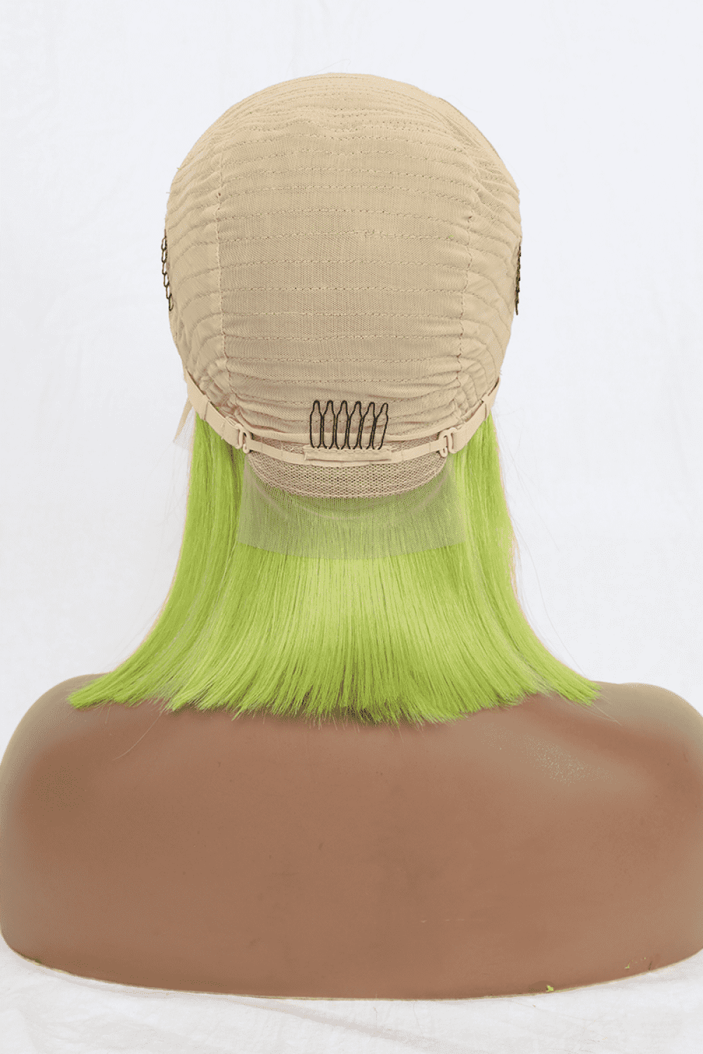 12" 140g Lace Front Wigs Human Hair in Lime 150% Density