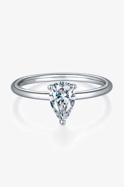 1 Carat Moissanite 925 Sterling Silver Solitaire Ring